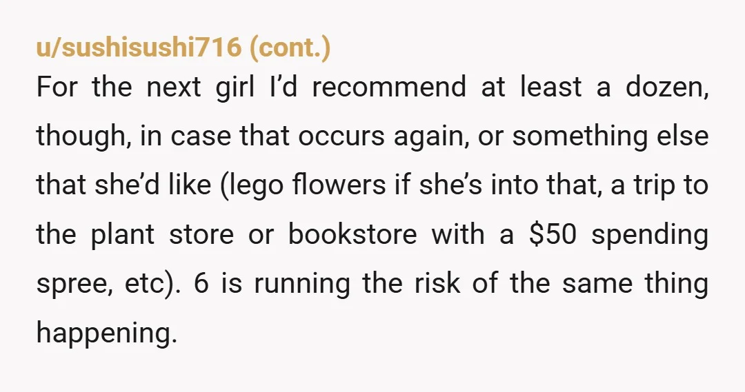 u/Square_Gap_2337 Yes ywbtah. The flowers are no longer yours, you have no right to throw it away. She was rude, but you threw it out? really? you need to work...