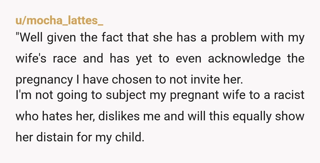 u/Shporzee
She would never meet my child if I was in your position.