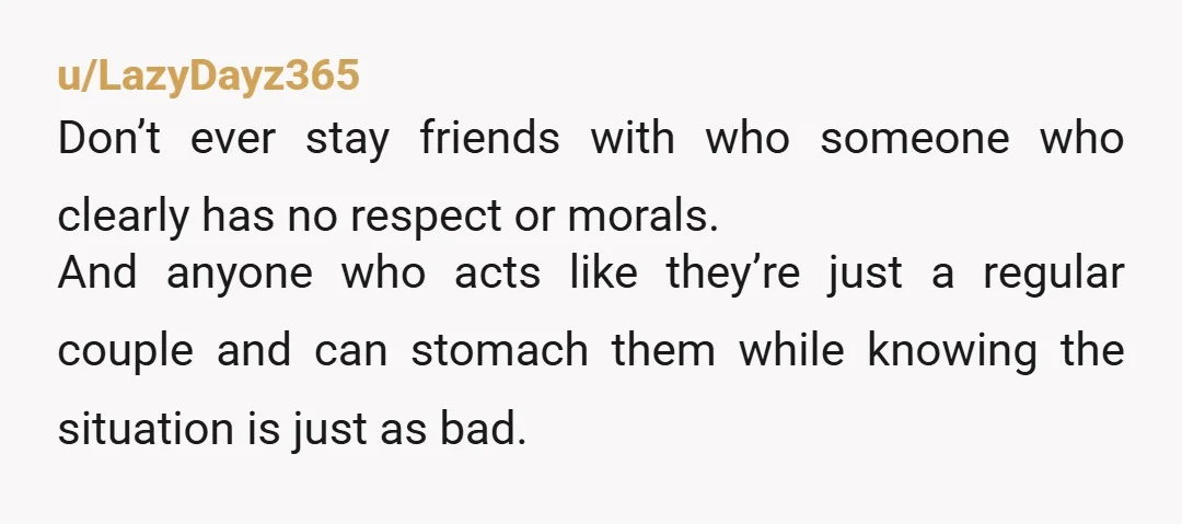 u/sk8ryspice_02 There are some parts that may never resolve. One of them is the one who is getting divorced will always associate his divorce with the person he got caught...