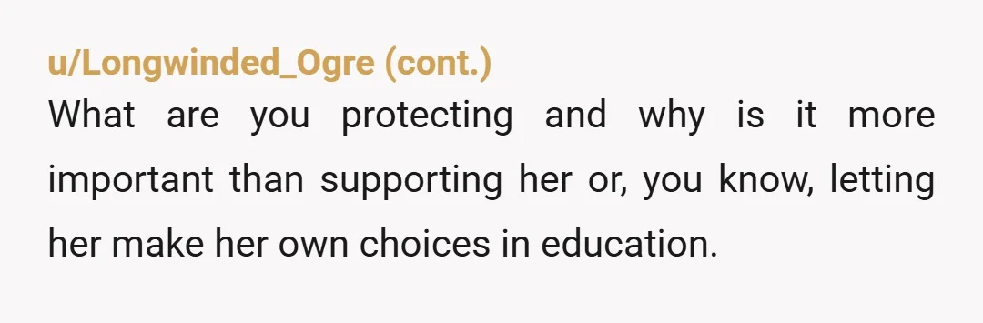 u/Shucaro_ YTA Isn’t She like.. an adult? You can absolutely communicate your opinion ofc, but don’t decide for her Btw what I don‘t get is how exactly that is cheating?...