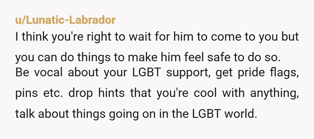 u/Lunatic-Labrador I think you're right to wait for him to come to you but you can do things to make him feel safe to do so. Be vocal about your...