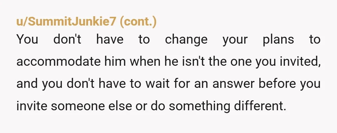 u/RandomCoffeeThoughts You don't have anything against her husband. SHE does. She's not asking permission, she's making sure he has no alone time or privacy because he will cheat, which proves...