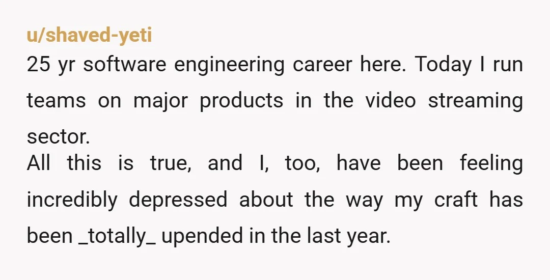 u/JayAndViolentMob I hear you, man. I hear you. Just out of curiosity, and serious question: what can you as a programmer still do that AI can't do yet (or at...