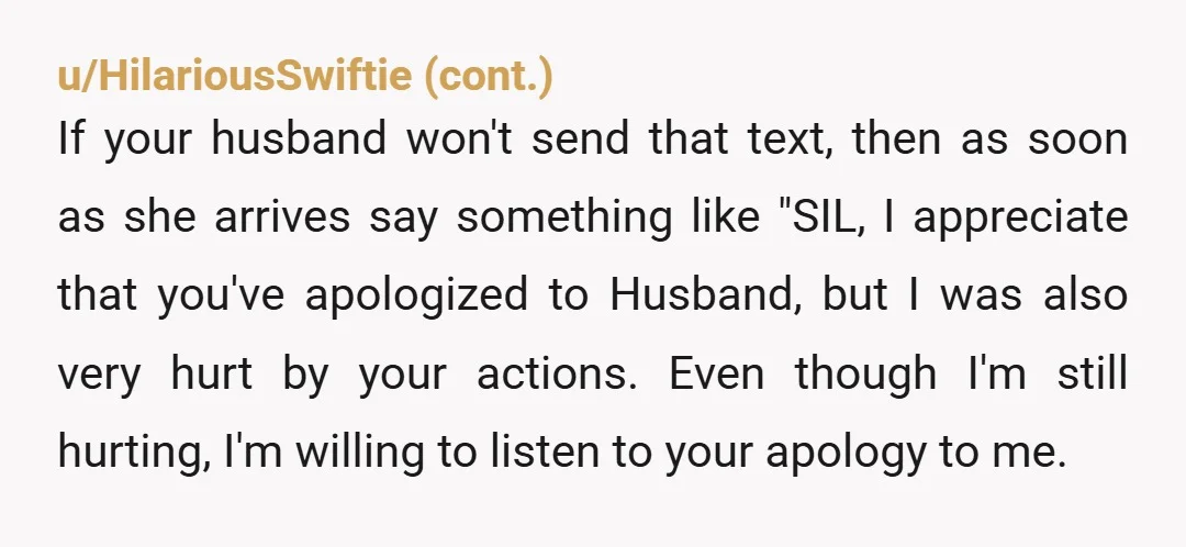 u/stuckinnowhereville
Your husband is a bad person and partner.
She should not be allowed in your home.
Take the baby and leave.
He can deal with her alone.