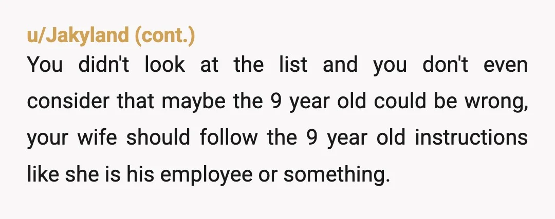 u/Emotional-Coast5117
YTA.
What a crappy way to treat your wife! You're going to raise entitled children, BTW.
I wouldn't talk to you either.