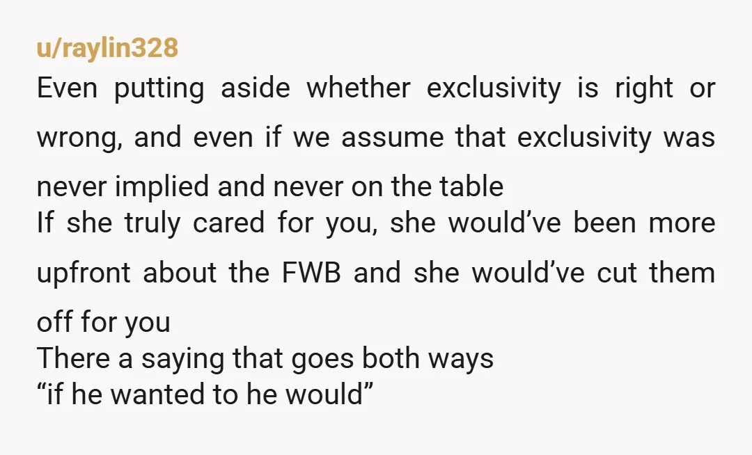 u/shaunaknn The first time she sept with the FWB into your relationship, the relationship ended right there. You are way better off without such an inconsiderate person. As far as...