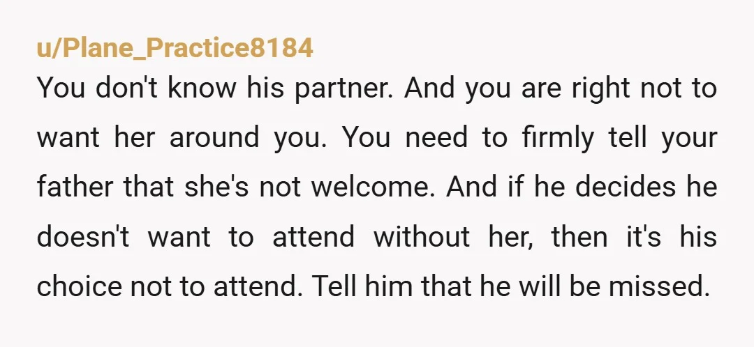 u/Stormtomcat I mean, how lazy is your dad? If he wants this woman to be part of your family while your mother is still alive, the very least he could...