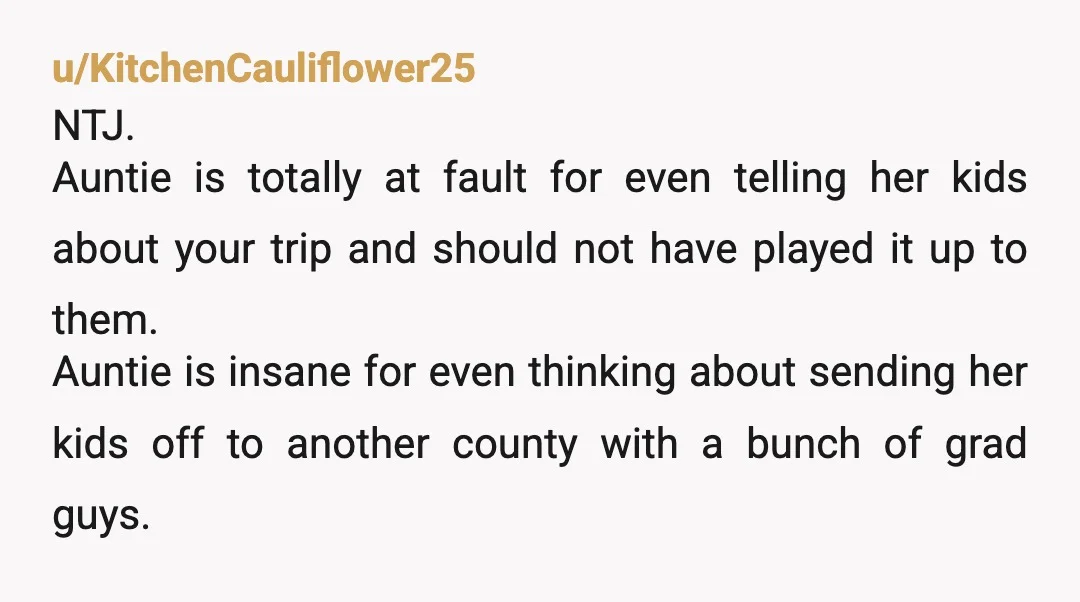 u/Leading-Way-2979 That is a very rude expectation to put on you. You are basically an adult. If you take little kids with you, you will be held responsible for any...