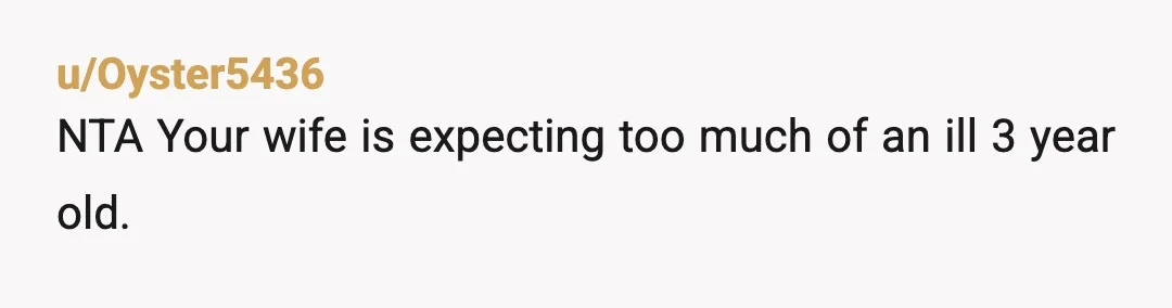 u/spicyfroggieballs YTA for not communicating properly with your wife. 3 is a perfectly appropriate time to learn the one toy at a time, at the same time it is perfectly...