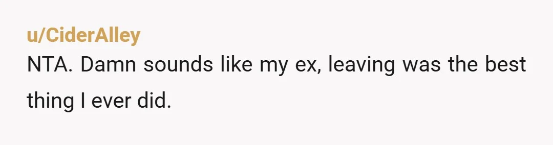 u/Resident-Condition-2 You are NTA. He's an ass and you'll be much better off without him. You'll find someone better. Good luck