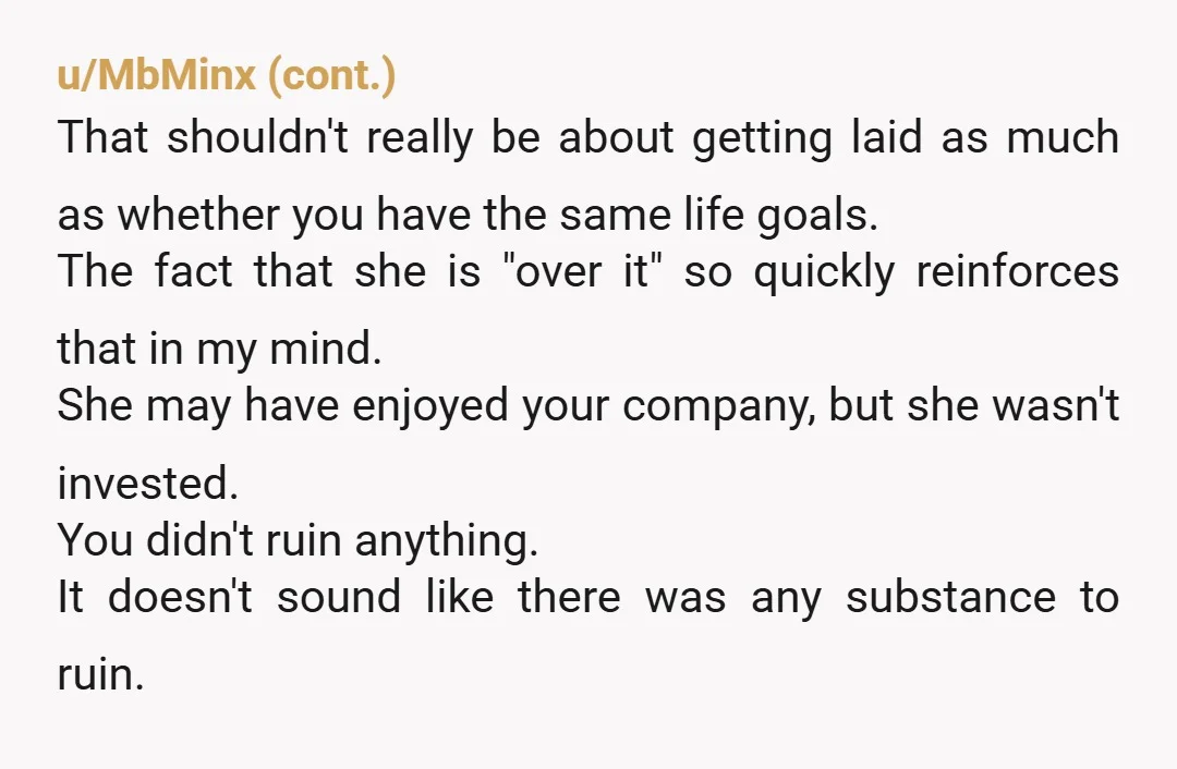 u/wussgawd The thing about ultimatums is they work. She made it clear she wasn't ready. You made it clear you were tired of waiting and ended it. Problem solved. Count...