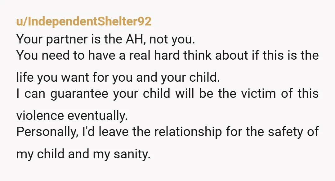 u/IndependentShelter92 Your partner is the AH, not you. You need to have a real hard think about if this is the life you want for you and your child. I...