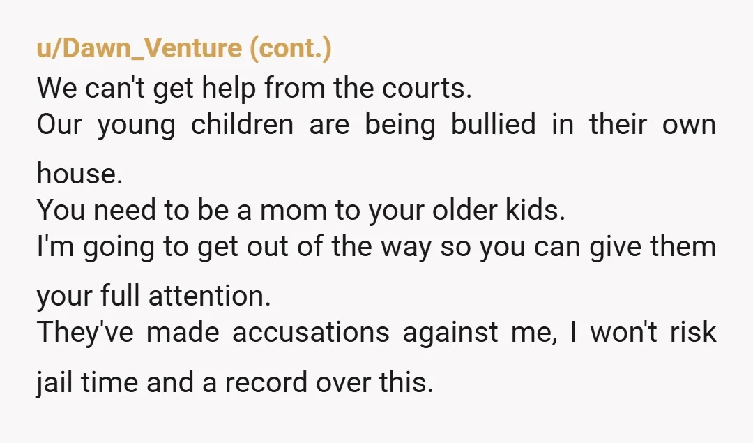 Let your ex-wife's ex destroy his own children to get back at his ex-wife. You don't want any of that drama. Try and make sure that the step-kids are not...