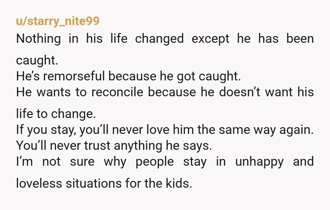 u/Hungry_Blood_3949 You married a pathological liar. Why in the world would you stay with him? Are you waiting for him to give you an incurable STD? What's there to salvage...