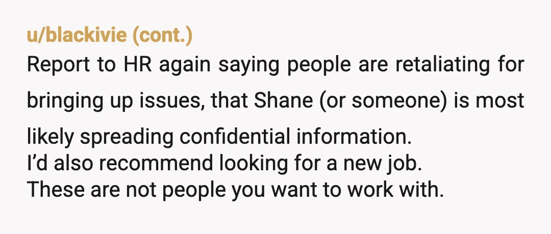 u/theclosetenby NTA. I work in HR and we need to know about this stuff. These kind of employees need to be flagged and spoken with. He's blowing past set boundaries...