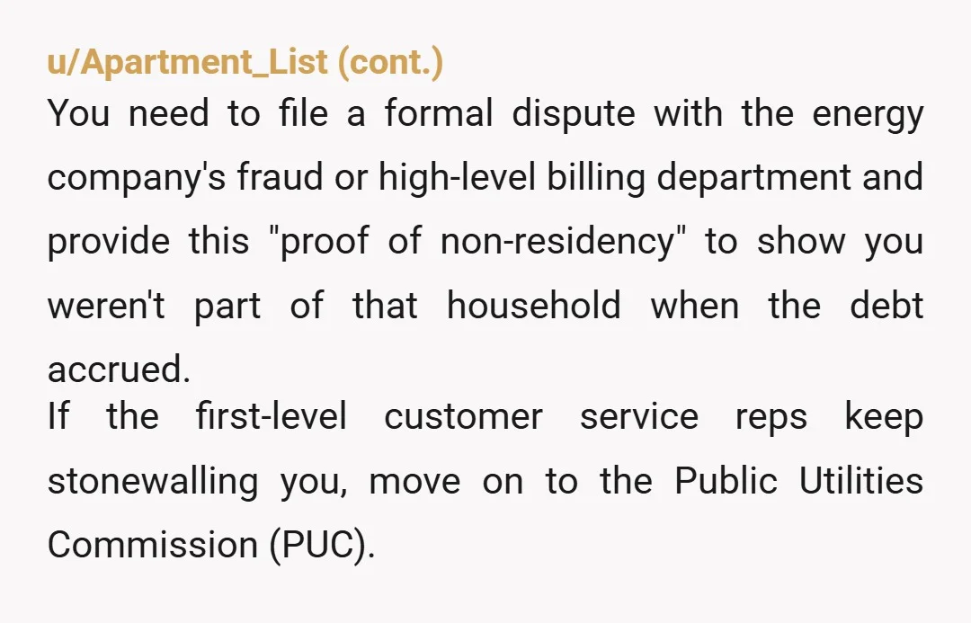 u/SOofBP2 For clarity let’s make sure that everyone is aware that there are two issues here: responsibility for the past due bill, and ability to get power restored to the...