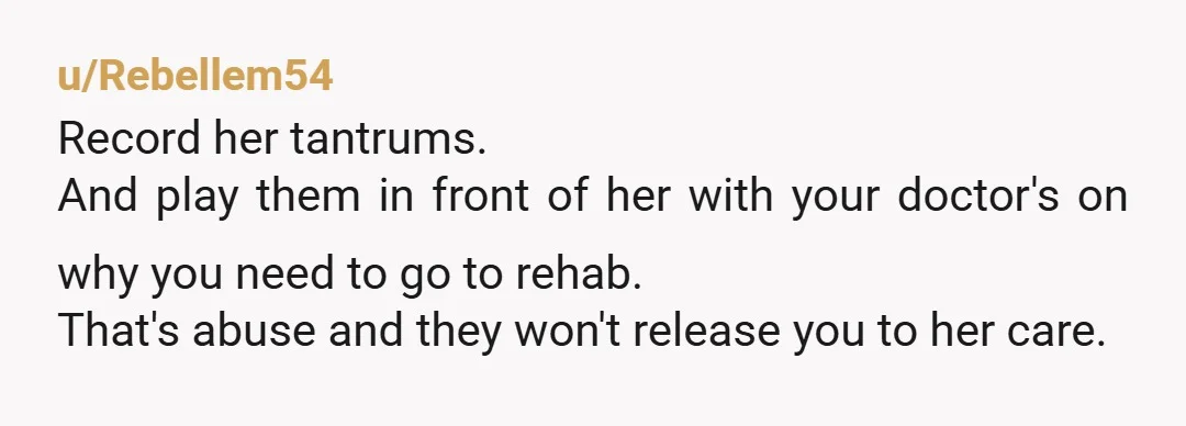 u/DeeplyFlawed NTA. Your mom is callous & abusive. Please see if someone else will be able to accomodate. You don't deserve this sort of treatment.