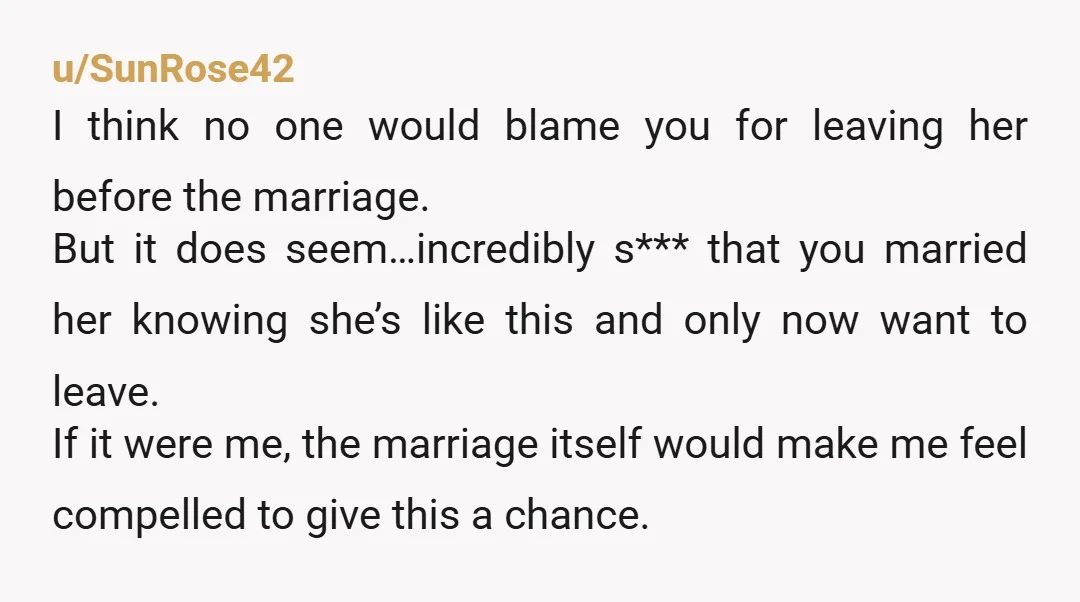u/WearingCoats If you want to try to work on things you need to set some real boundaries. This is an umbrella one but only agree to stay in the marriage...