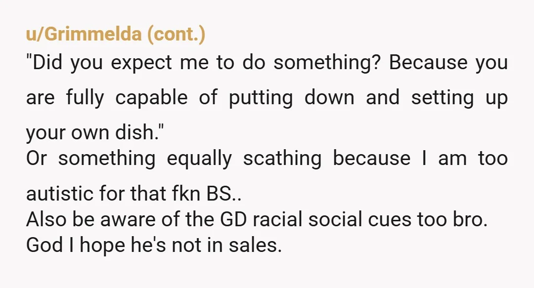 u/Odd-Boysenberry-2260 people are sort of going back-and-forth, whether this was misogyny or just cluelessness. I think it’s a combination of both. he’s clueless, but not clueless enough that he would...
