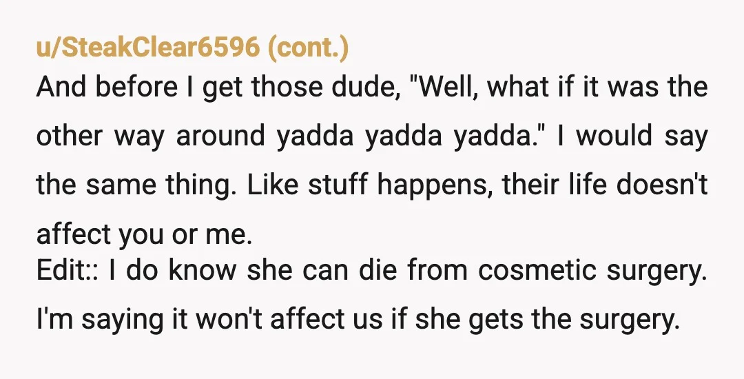 u/Timely_Proposal_1821 The thing is, I asked myself how I would react if my husband wouldn't consult me when he gets a new tattoo. I would be pretty pissed to be...