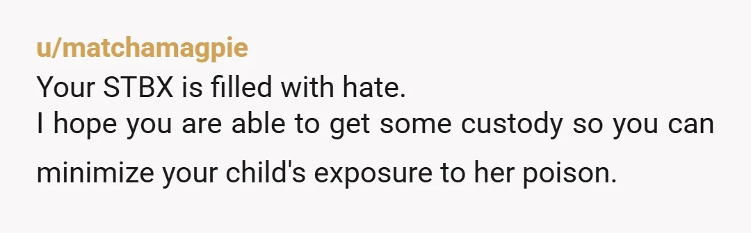 u/RavishingRedRN My boyfriend has a MAGA ex wife. It’s a horrible existence but he’s so glad he escaped. She’s a nightmare to coparent with. I’m sorry you were assaulted but...