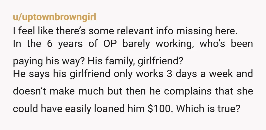 u/LavaFlavoredSkittles That's funny cause I was just in the opposite situation. My ex needed some money for his work trip. He was stressing out, so I offered to send him...