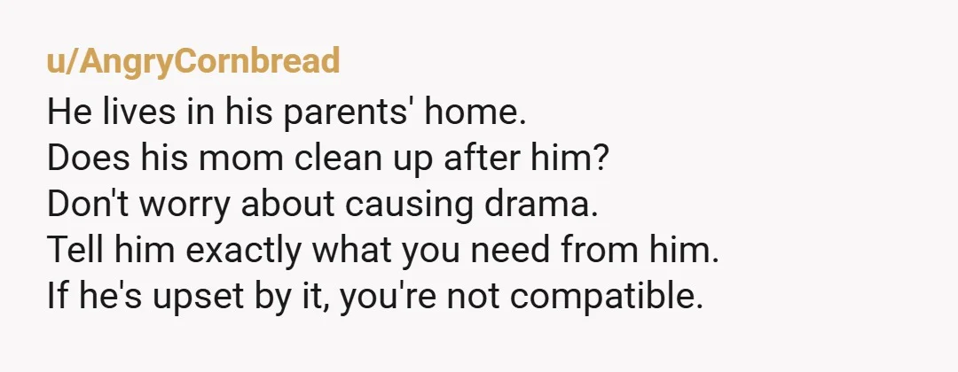 u/Senam1ne You do need to scream at him and it won’t be an overreaction. Get your keys from him and stop being available when he wants to come round. And...