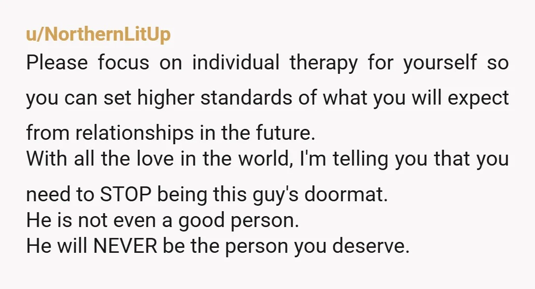 u/Only-Cauliflower-629 I see that you have seen a couple's therapist, but have you also seen a therapist for yourself? Your husband doesn't want to be with you. You need to...