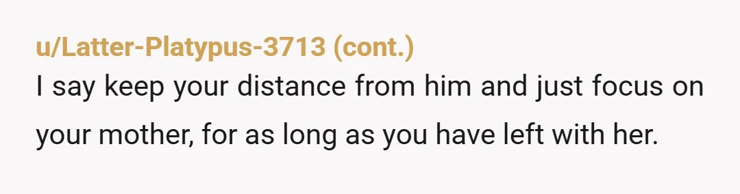 u/Ok-Analyst-5801 Personally I would be disgusted that he found someone else just a few months after your Mom's accident. He claims it's just sex but now he's saying you have...
