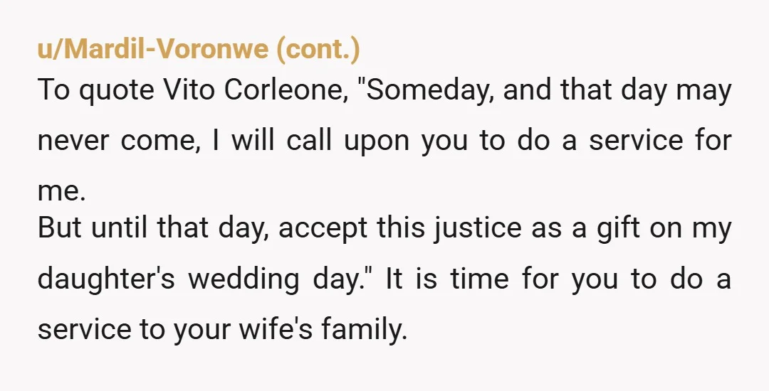 u/mountain_mists You need to get your wife on the same page as you in regards to telling FIL that his other daughter is NOT, in any way, shape, or form,...