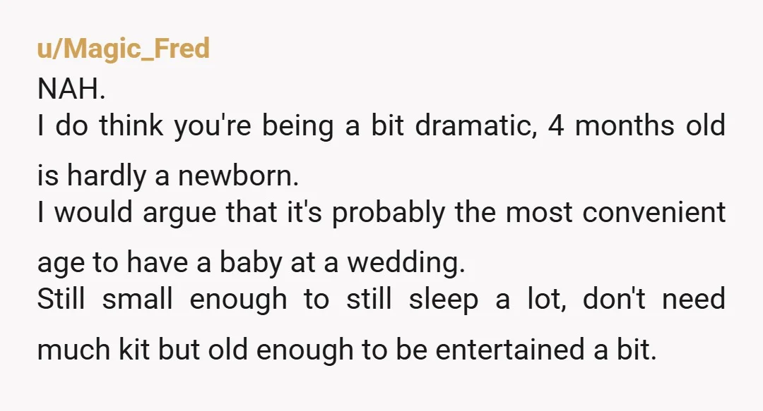 u/Jerseygirl2468 NTA because you will have 2 kids under 2 including a newborn, no way you can pick up and go to Vegas. Also you are never "required" to go,...
