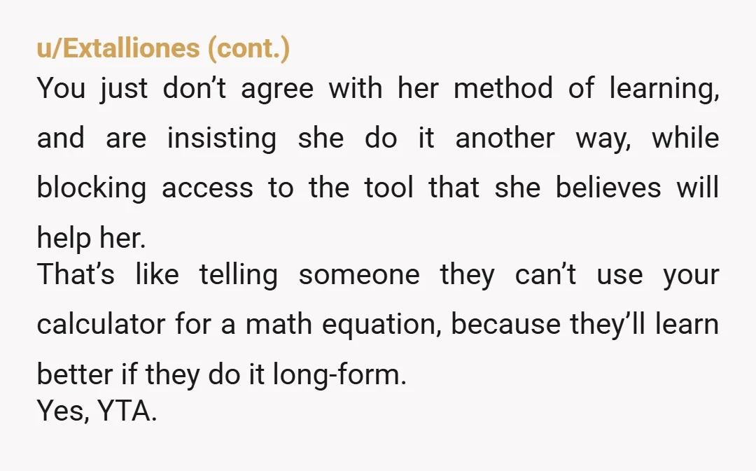 u/HabitTraditional4864 Does her degree have anything to do with ASL? If not, YTA for sure. Who cares?? If her degree pertains to ASL, and she actually needs to understand the...