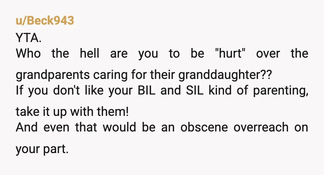 u/SummerTimeRedSea YTA you are completly crazy... you two need therapy like yesterday first they are not your parents they are you in laws. Second you don't get to tell them...