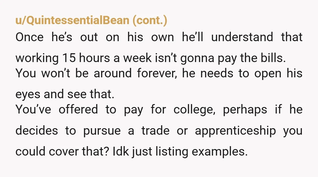 u/AthleteFar1294 I think you are being more than fair with him in all this, but since you care for him so much and have the means, there is one other...