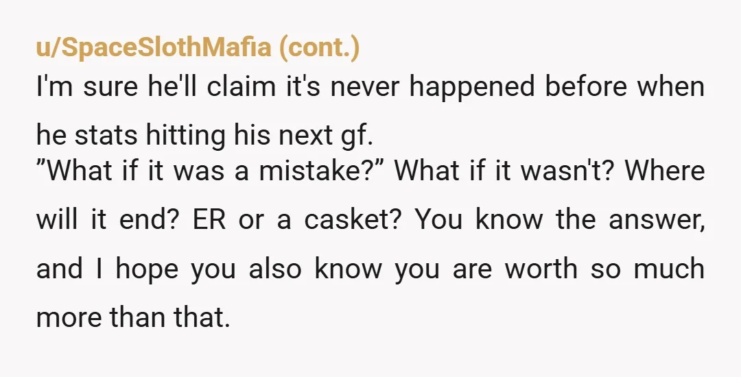 u/just-love-AITA You leave. What he did is not something you forgive. A former victim should know this. Im going to add that you are too old to be involving friends...