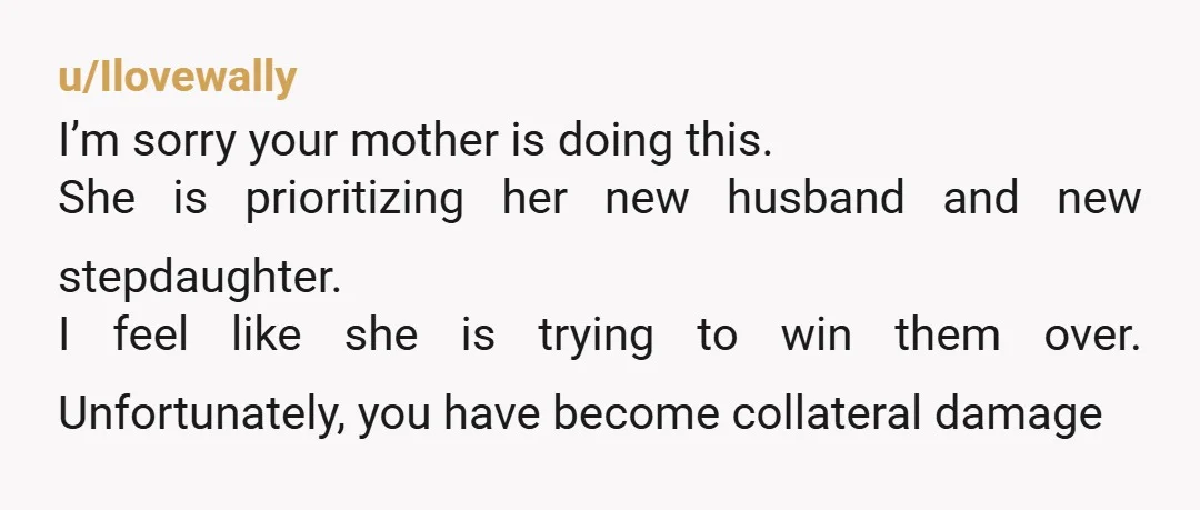 u/cookingismything Op are you living somewhere safe? how are you supporting yourself? As far as your mom, you know that she’s wanting the little girl to love her and she...