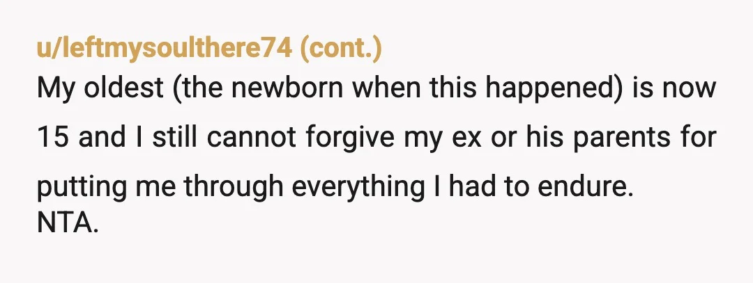 u/lalalapotinki NTA, I am really sorry that you have to endure this! Your husband shows his true colors, like many do when the first kid arrives. If he is not...