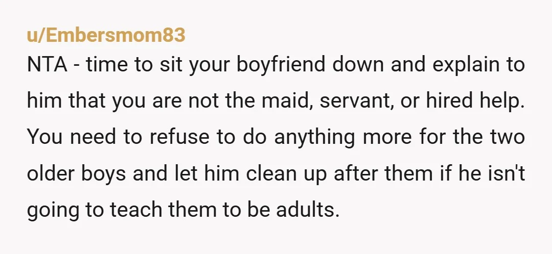 u/NemiVonFritzenberg
Yta to yourself.
Why are you facilitating this behavior and putting up with this treatment?
You aren't their mother or a bangmaid.
Run for the hills.