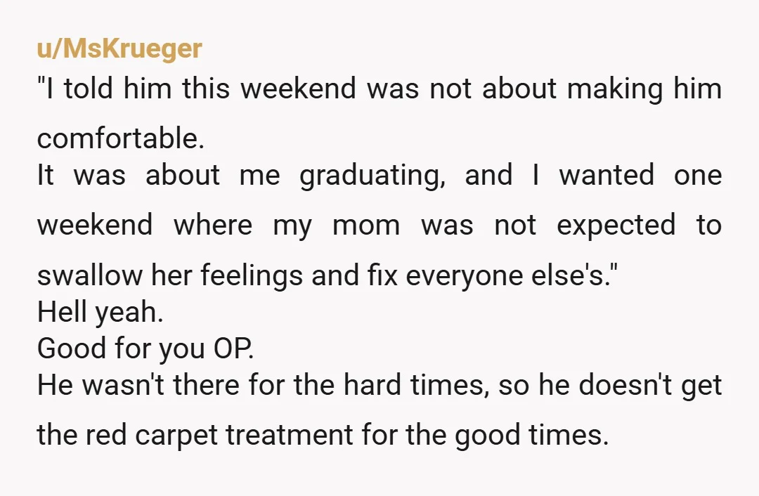 u/G-reeper66 NTA But your dad is an absolute disgrace, if it was me I would go full no contact after that encounter, I would also tell him that making a...