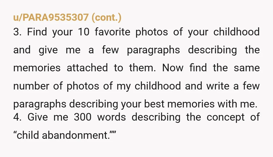 u/celestialastrid101 “My wish is for them to leave me alone and for them to realize to me they are parents in name only” I think this sums it up quite...