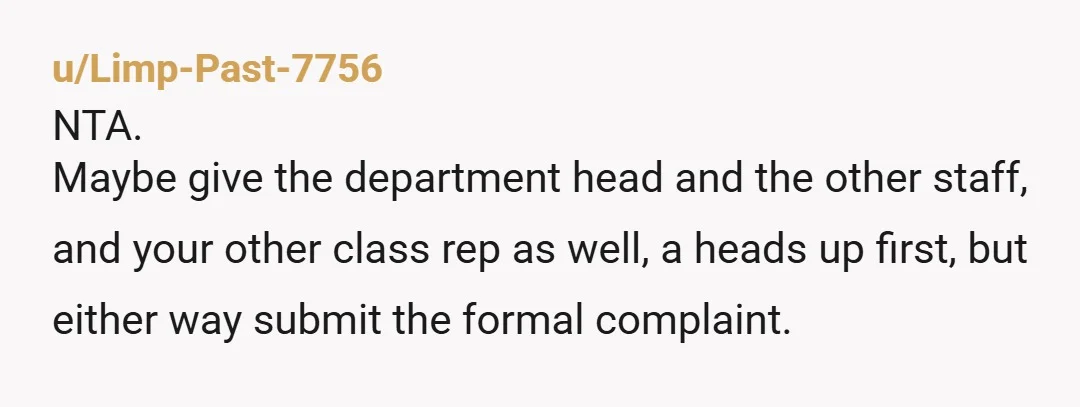 u/BodaciousVermin A guy here, and I've been around a while. You should lodge a formal complaint ASAP. When guys like these get launched from the educational world and bring this...