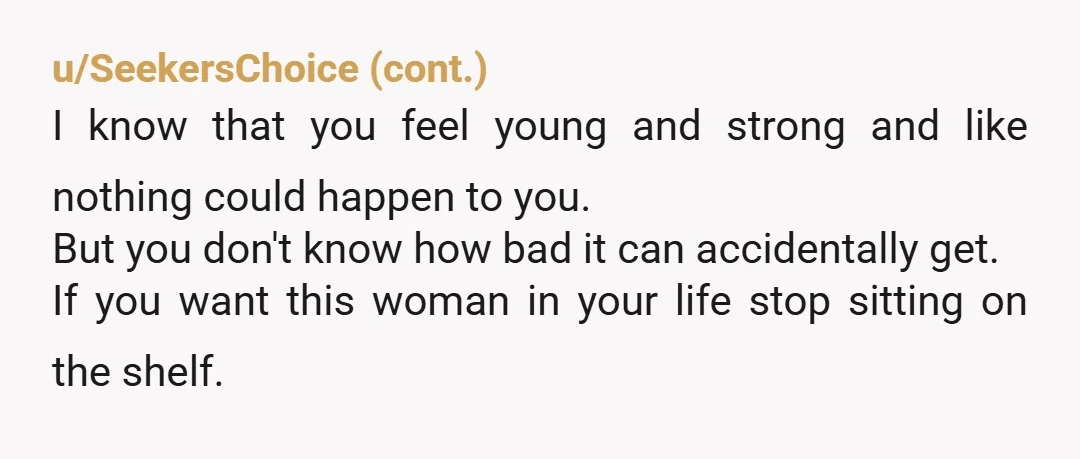 u/TroublesomeTurnip The choice is yours to cut your mom off or not. I would. But don't put the burden or choice on your gf. Regardless of who you date/marry, your...