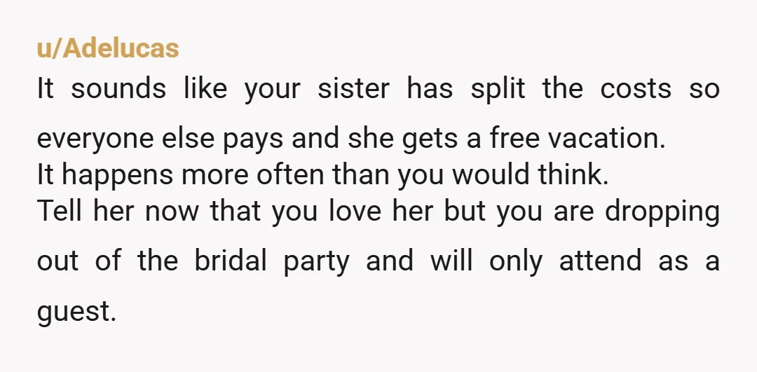 u/FloofyPanda8 NTA I would start off with telling the bride. Maybe you guys can come up with a solution together. But as far a working the wedding, I understand trying...