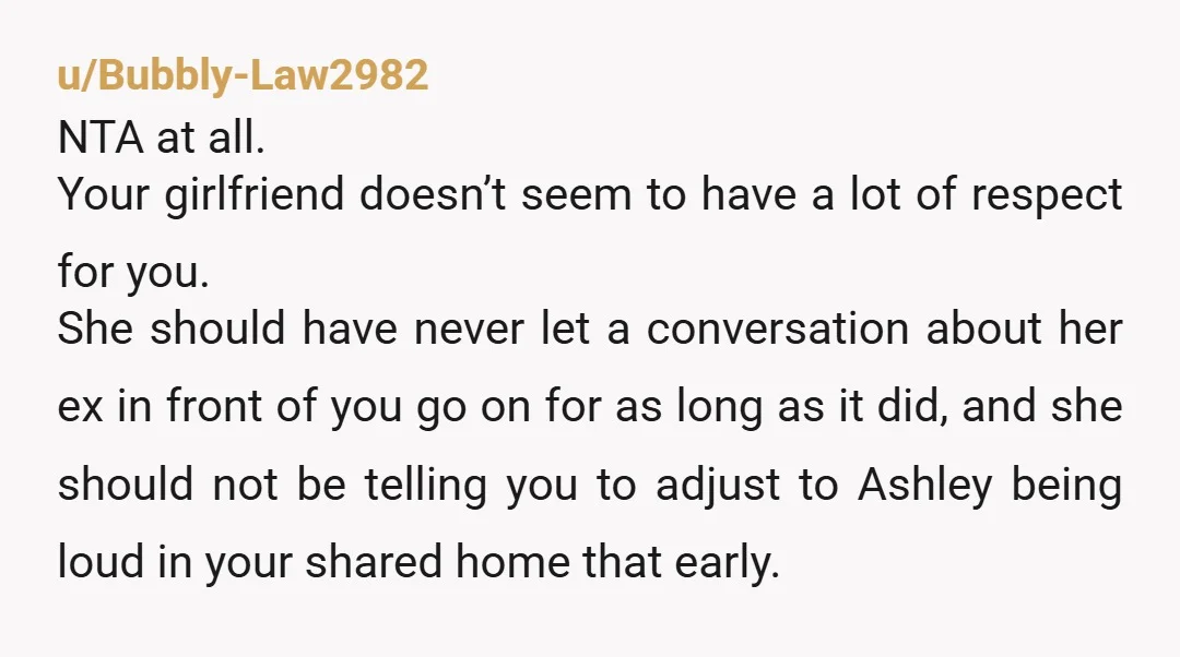 u/Separate-Law-435
I think the biggest issue is you were screamed at and berated for not being there? That is a wild reaction, does your gf get verbally abusive often?