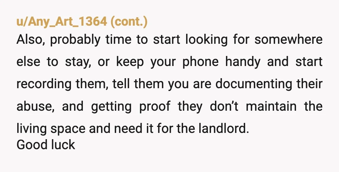 u/ProfessionalPay2789 INFO - What was their justification for wanting you to? For eg if they were cooking for you then I'd say its reasonable that you do the dishes. If...