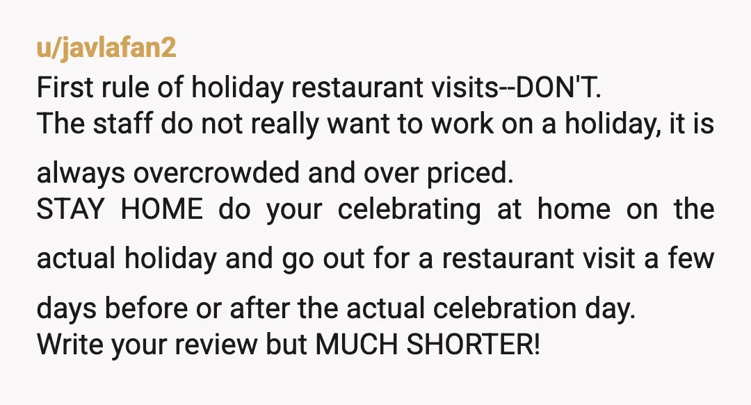 u/Randill746
"King crab legs, lobster pasta and lamb" " your everyday sunday buffet" huh?