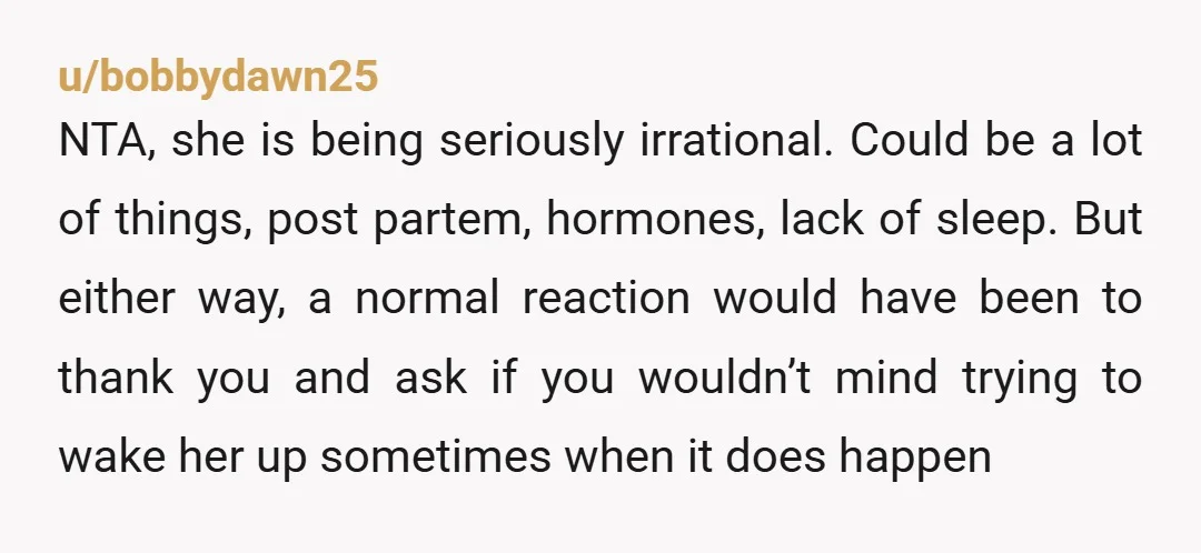 u/Upstairs_Actuary5393 Instead of figuring out who is the AH, why do you guys not just decide how to solve this going forward. Do every other night, wake her up on...