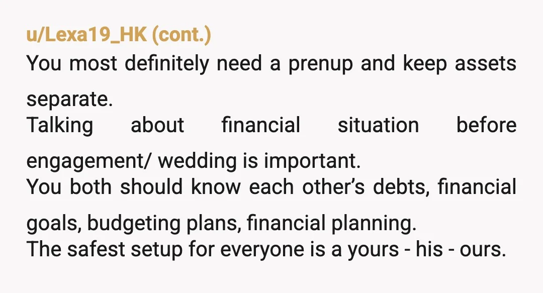 u/New_Professional2300 Go see a lawyer. You need to protect yourself and child financially. So glad you’re financially independent! Also, you need to see a lawyer to set up arrangements financially...