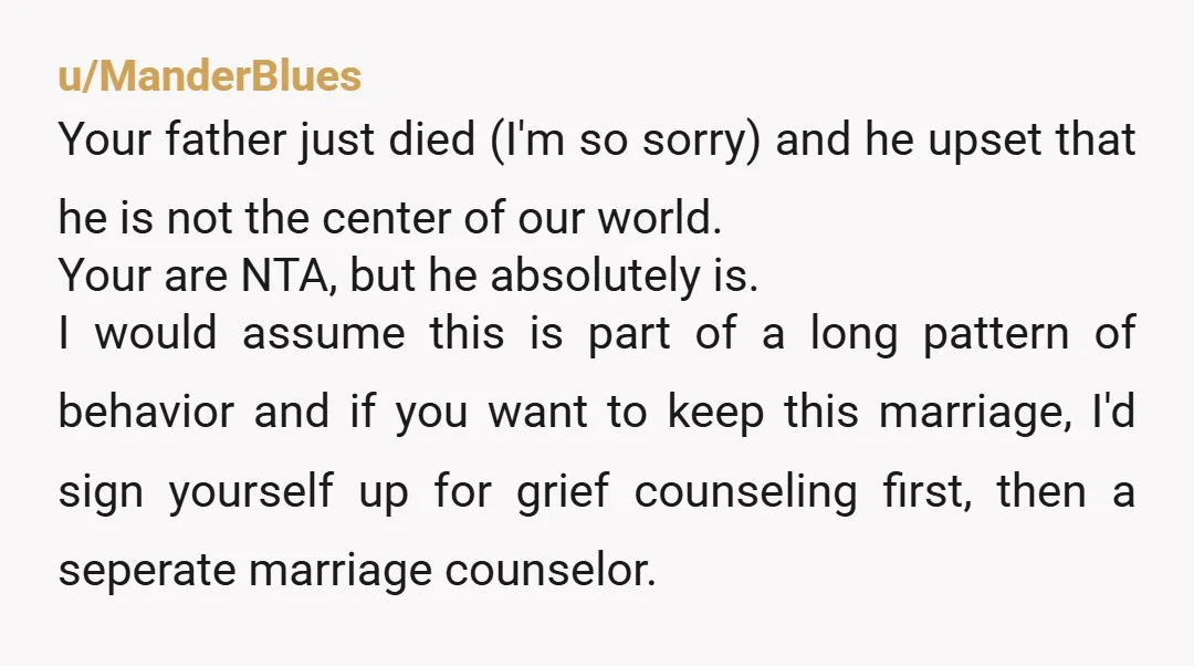 u/No-Examination-4850
I would literally leave 
It sucks but we do find out who people are when important people to us die