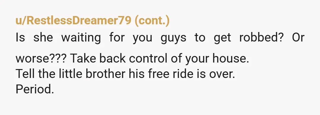 u/markayhali Since u are engaged and living together she obviously sees it as her place too. She clearly comes from a family that is comfortable with having family in their...